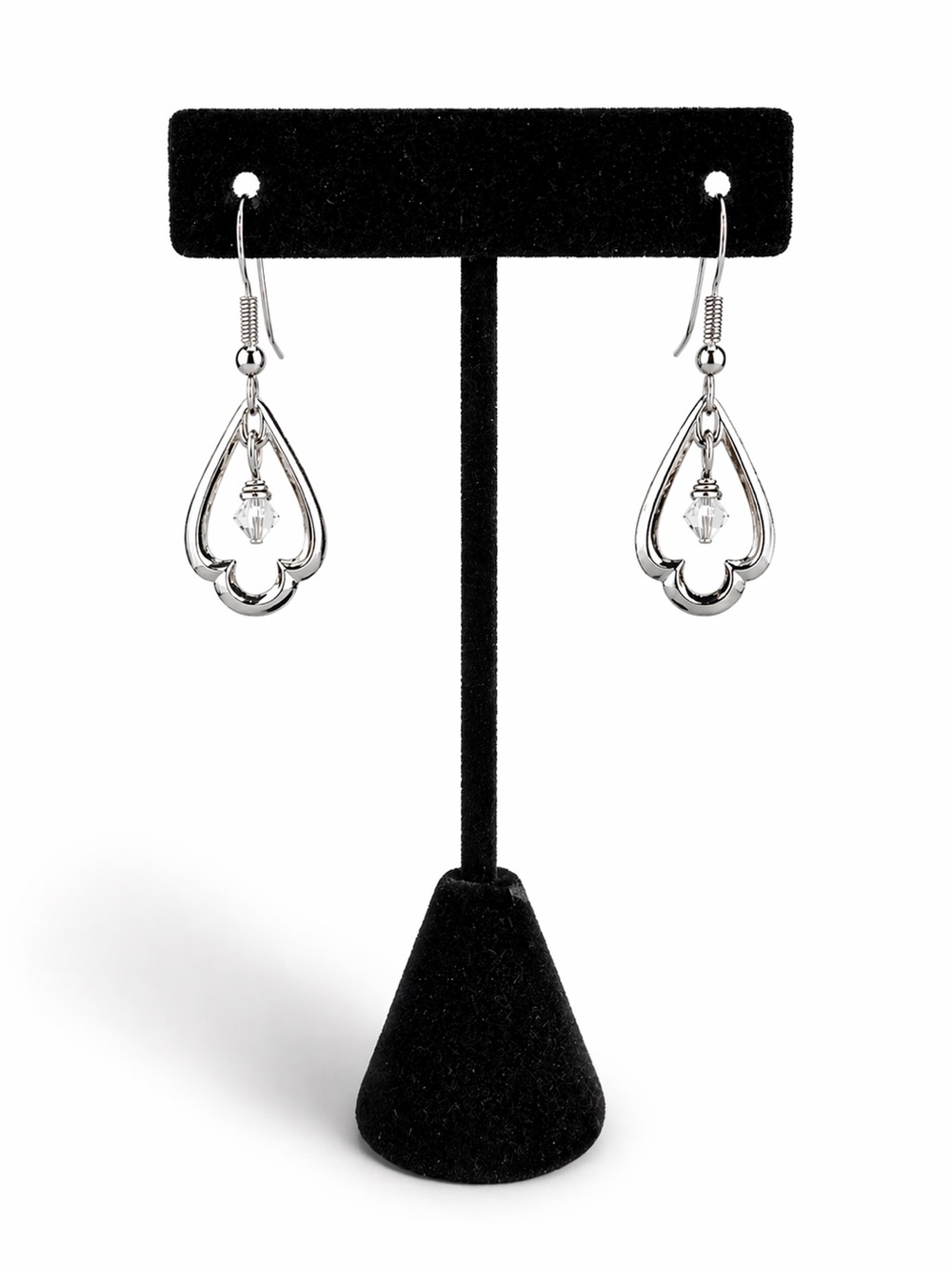Crystal Drop Teardrop Earrings